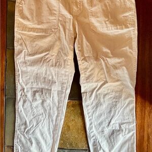 Banana Republic Cream utility cargo/flight pant